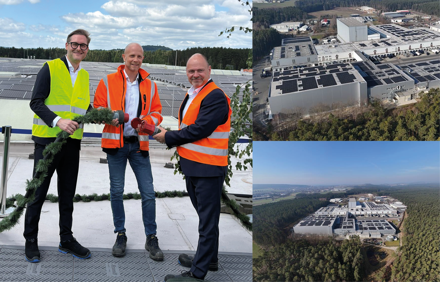 Einweihung der PV-Anlage im Logistigzentrum